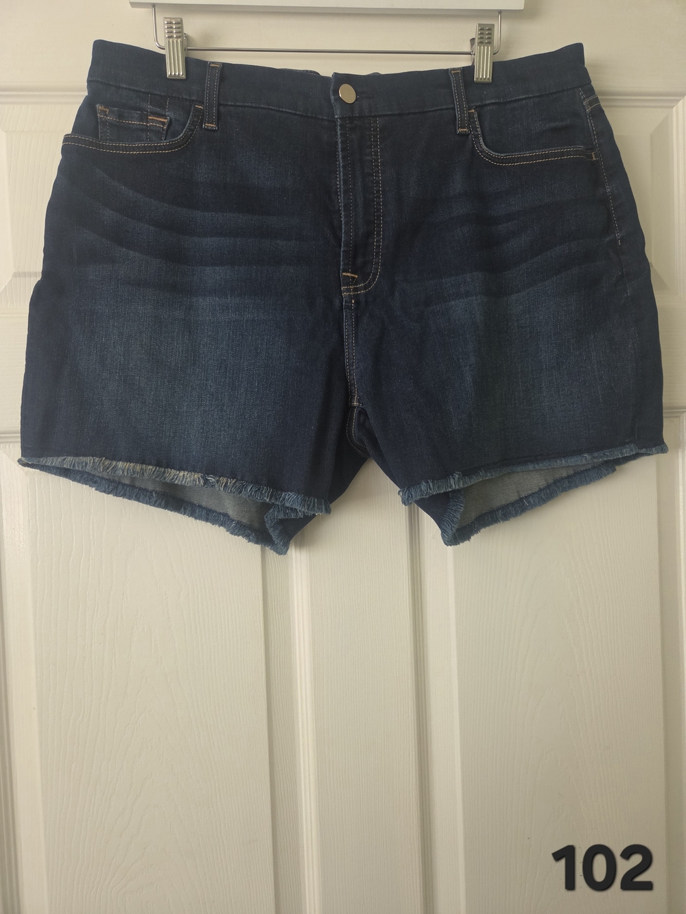 Jen7 Classic Dark Blue Denim Women's Shorts